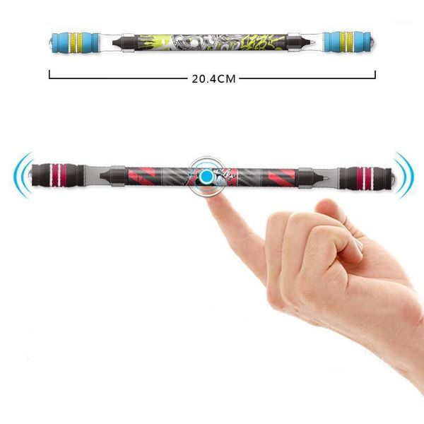

spin pen spinning rotating gaming ballpoint pen as rolling for kids toy1, Blue;orange