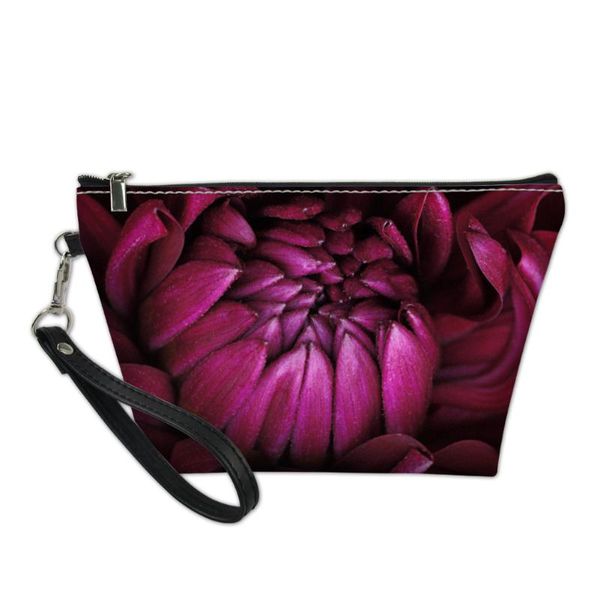 

forudesigns portable women makeup bags flower print cosmetics bag travel make up case evening clutch bag beauty vanity neceser