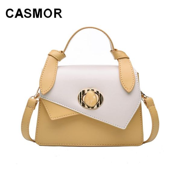 

casmor women fashion handbags 2020 designer girls leather messenger bag for female panelled mini small shoulder crossbody bags