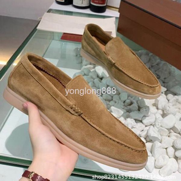

dress shoes spring low round head cowhide middle mouth flat sole simple single shoe comfortable casual couple doudou shoes, Black