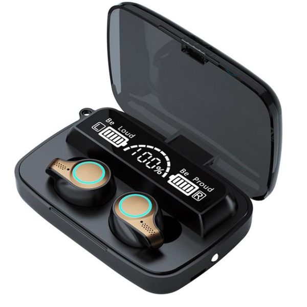 

tws bluetooth 5.1 earphones 2000mah charging box wireless headphone 9d stereo sports waterproof earbuds headsets with microphone