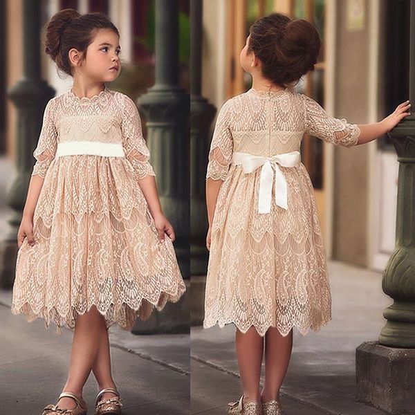 

girls flower princess sleeveless formal party pageant wedding bridesmaid dresses girl jlltqk