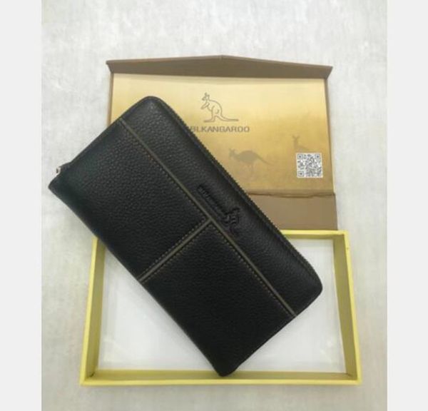 

hbp factory direct sales customizable kangaroo mens short and long soft leather clutch purse trendy youth mens wallet wallet 02, Red;black