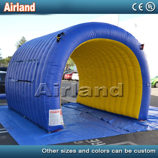 

blue or orange outdoor portable inflatable tunnel tent for exhibition/sports event inflatable run through tent with blower
