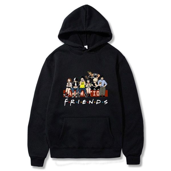 

anime my hero academia friends printed hoody sweatshirt long sleeve harajuku men/women hoodie boku no hero academia hoodies, Black