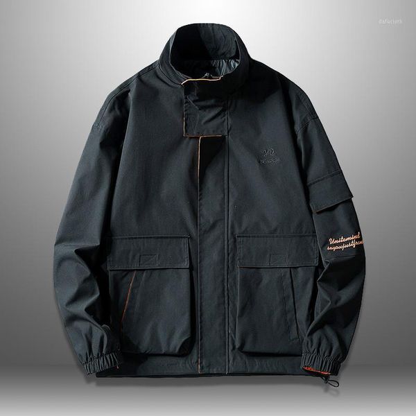 

jacket men new fashion casual bomber jackets man spring autumn outwear mens zipper coat windproof brand clothing male coat 20201, Black;brown