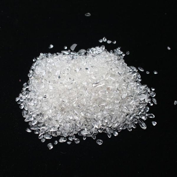 

50g aaa natural lot of tiny clear quartz crystal rock chips degaussing mini small qylnmc, Black