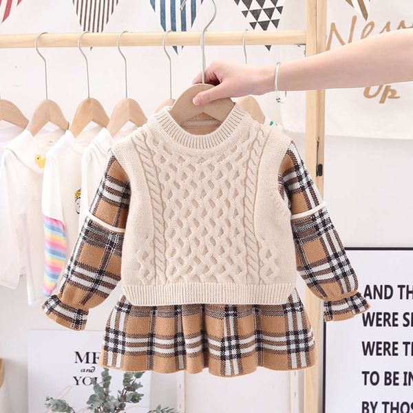 

sweater t-shirt autumn winter and 2020 children's fake two piec of korean drs girls' warm cloth 8wy5, Blue