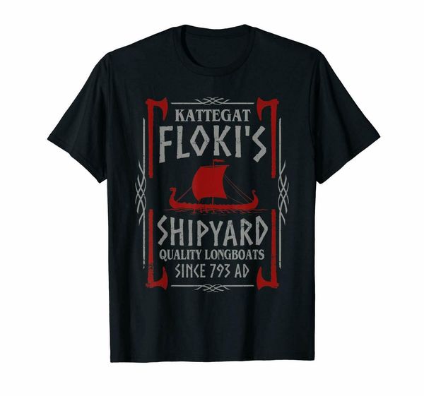 

kattegat floki's shipyard quality longboats vikings black new summer o neck custom design sport hooded sweatshirt hoodie men t shirt