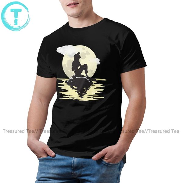 

mermaid t shirt under the moonlight t-shirt print classic tee shirt plus size man awesome tshirt sport hooded sweatshirt hoodie