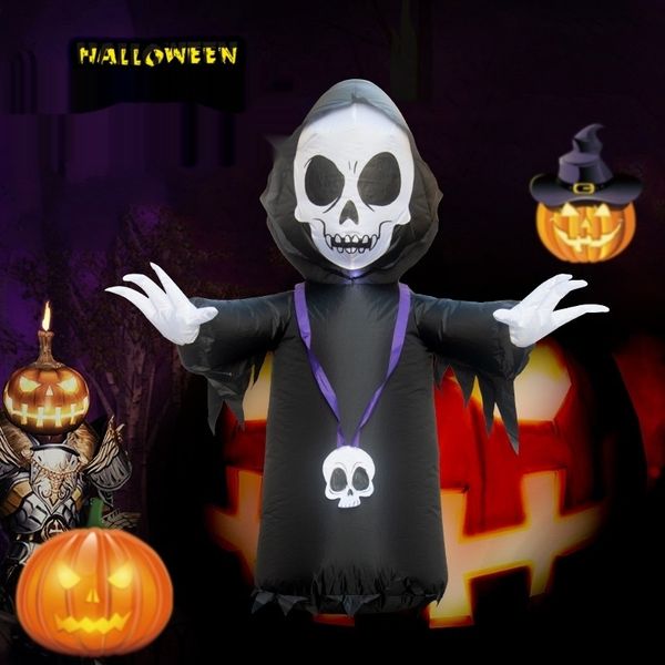 

n1kzv wansheng pumpkin air model 1.2m skull ghost inflatable ghost halloween for inflatable model decoration pumpkin festival us7i4
