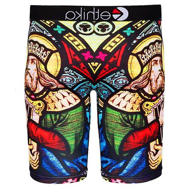 

hip hop male underpants brand sport underwear men breathable polyester spandex boxer man cartoon print mens boxers long leg