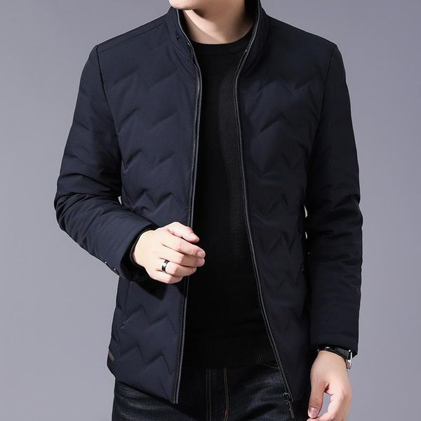 

flowers childe high-grade warm winter down coat collar middle-aged male men 100% more duck down coat is not velvet, Black