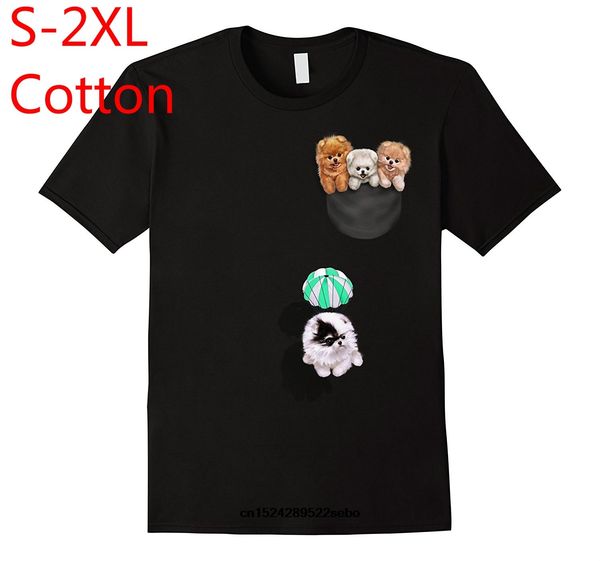 

female t-shirt - cute tea cup pomeranian puppy dog in pocket women sport hooded sweatshirt hoodie