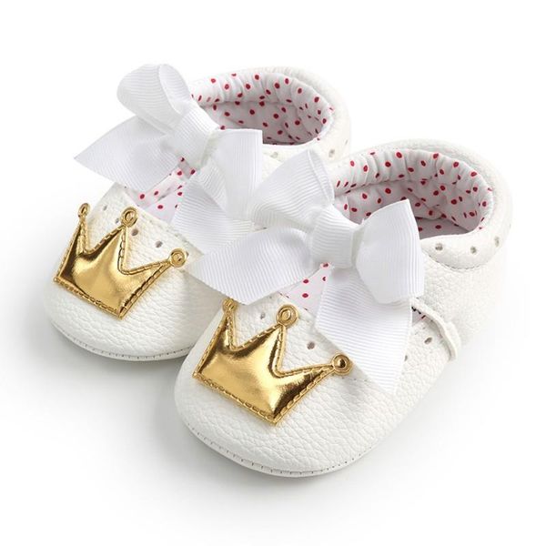 

first walkers bobora spring autumn baby girl toddler shoes butterfly cute crown anti-slip princess soft soled crib 0-18m