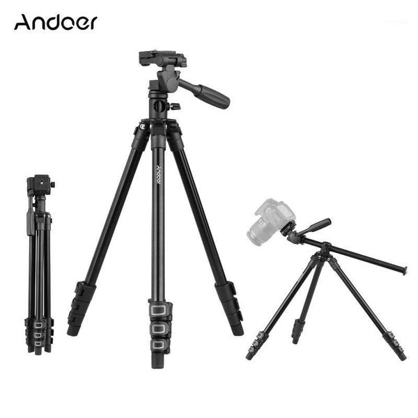 

andoer video tripod horizontal mount heavy duty camera with 3-way pan & tilt head for dslr cameras camcorders mini projector1