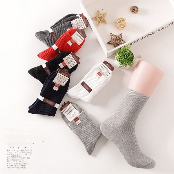 

muji осень и зима новый мужской средней трубки утолщенной хлопка носки хлопка двойной иглой мужской досуг бизнес носки 820jr, Black