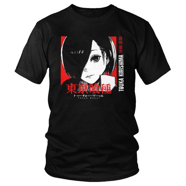 

tokyo ghoul cool short sleeved pure o neck touka kirishima tees slim fit fashion tshirt clothing sport hooded sweatshirt hoodie men t shirt