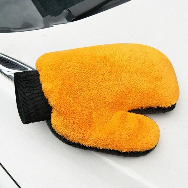 

disposable gloves coral fleece velvet car wash cleaning care milined with waterproof furniture glass dust cleaner washer