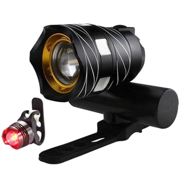 

t6 led bicycle light bike front lamp and outdoor lighting torch taillight set usb rechargeable for bicycles