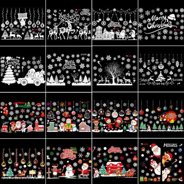 

fengrise рождество окна наклейки рождеством главная номер стены декор детская спальня декор с новым годом санта-клаус наклейки bbysjy