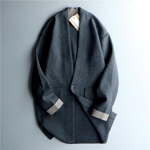 

men's sweaters korean style man casual loose harajuku cardigan winter knitted oversized pull hiver clothing db60my, White;black
