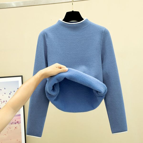 

2021 new winter quilted velvet knitted shirt soft nightgown garment ladies'v32a, White;black
