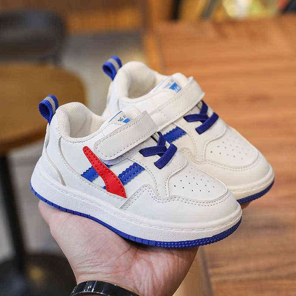 

kids shoes for girl sneakers soft sole breathable boys running shoe zapatillas de deporte pu lightweight children casual shoes g0211, Black;red