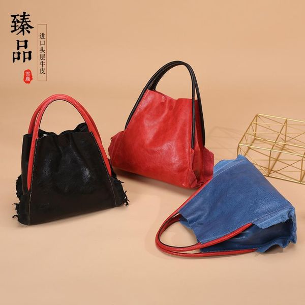 

2020 new handbags women's genuine leather handbag different size bags