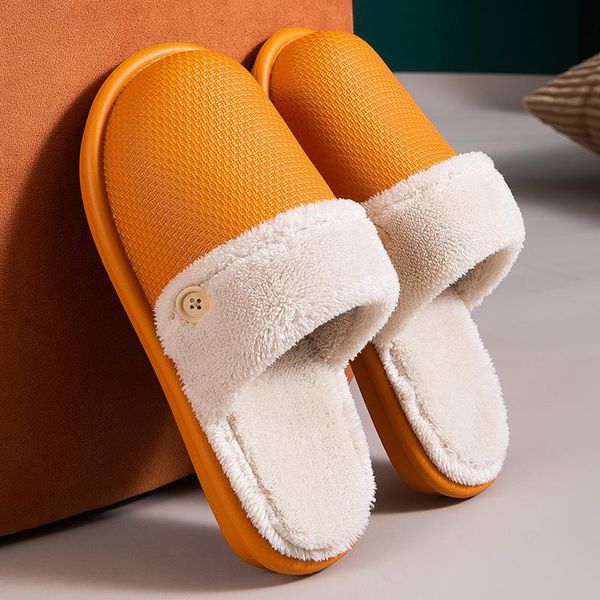 

винтер тапочек женщины дизайнер eva водонепроницаемые женские тапочки теплый массаж короткого плюшевые мягкие home 2021, Black