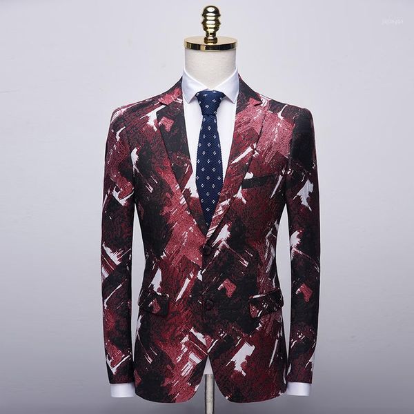 

asian size mens british fashion slim fit blazer suit one button casual suit coat s - 4xl business male jackes wedding1, White;black