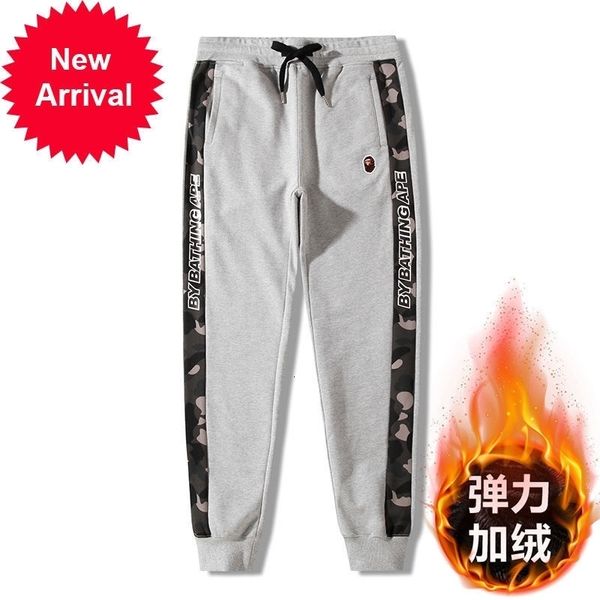 

2021 new cotton sweatpants sports loose print korean fashion oversize men's jogging pants vbgl, Black