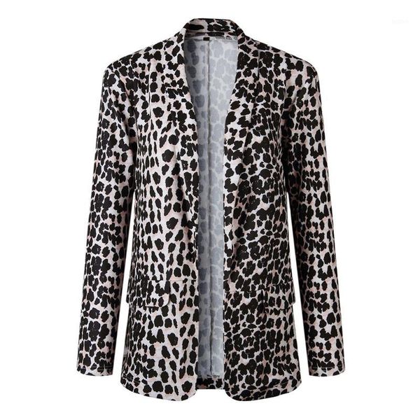 

women blazers and jackets plus size elegant leopard print fashion blazer spring autumn coats suit jacket blazer femme 1002321, White;black