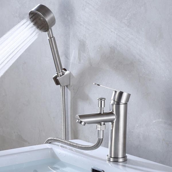 

sink nozzle tap deck steel and mixer water valve bathroom faucet with basin mixing cold shower stainless shower head mounted qylfo