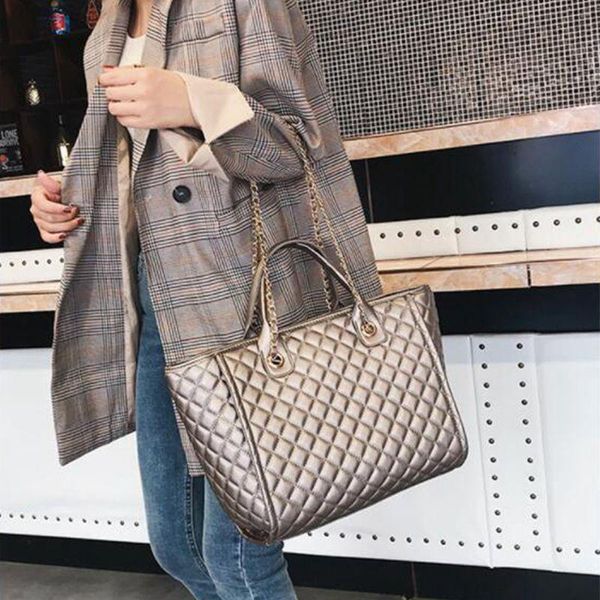 

2020 large shoulder bag women travel bags leather pu quilted bag female luxury handbags women bags designer sac a main femme