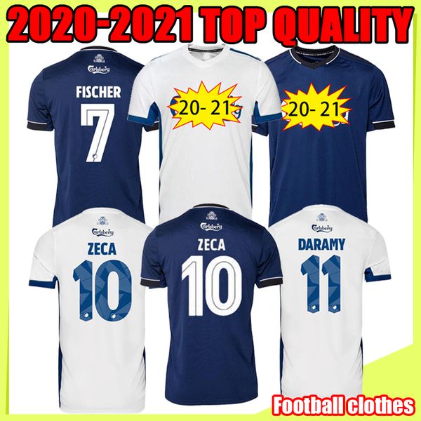 

copenhagen football shirt in 2020 20 21 home # 10 zeca football shirt #14 n'doye #29 skov custom away men's football uniform, Black;yellow