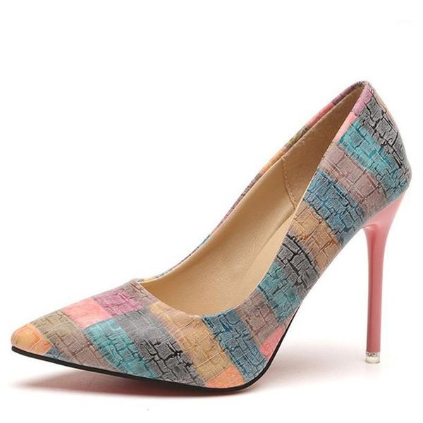 

women pumps spring/autumn high heels pointed toe female wedding shoes high heel shoes for women 10cm large size 34-421, Black