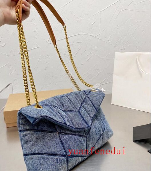 

loulou puffer denim handbags purse crossbody messenger shoulder bags lou chain designer bag good quality purses ready to ship