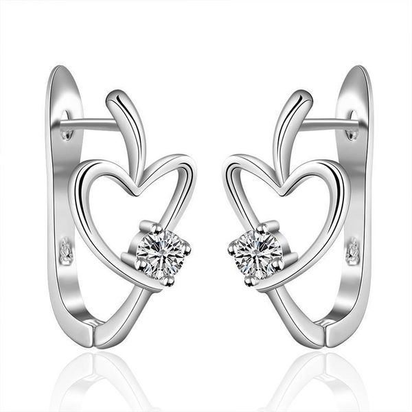 

fashion cute nice silver color earrings noble luxury elegant women shiny crystal zircon selling earring e603 h bbyeju, Golden