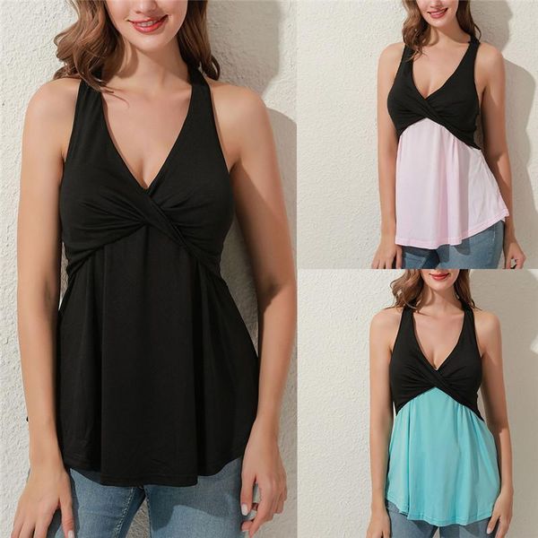 

women vest sleeveless fashion female summer casual simple v neck loose sling tank streetwear camis, White
