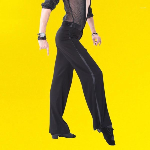 

new arrival latin dance pant for male black color fringe standard pant men square fitness chacha professional trouser n70381, Black;red