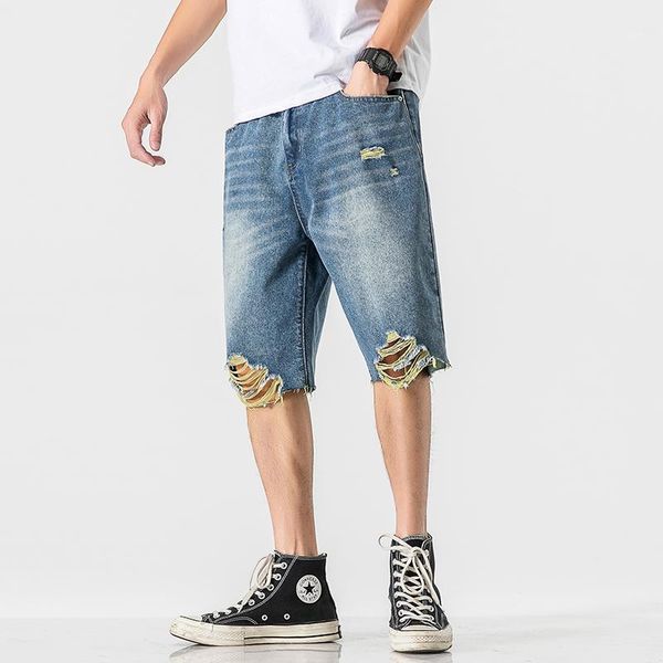 

men's shorts zhuzunzhe 2021 summer men's hole denim fashion slim short jeans men tear casual half trend1, White;black