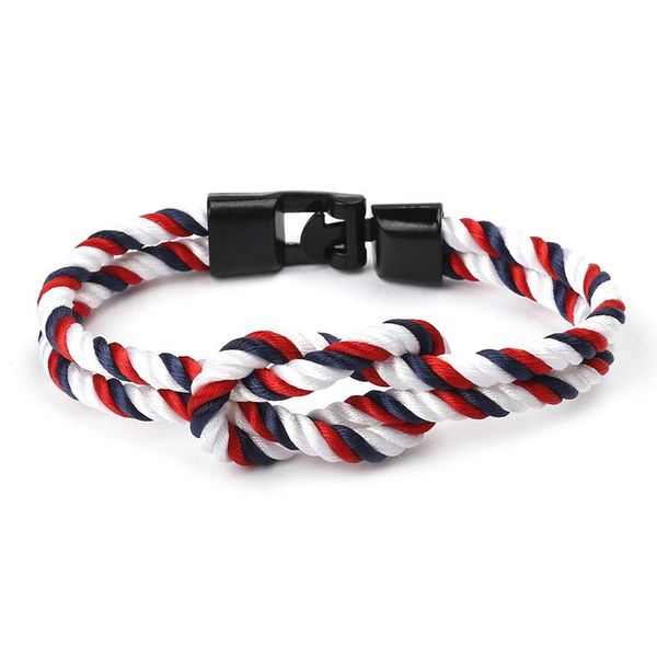 

mkendn new fashion infinity bracelets men charm survival rope chain paracord bracelet male wrap metal sport hooks bbyglu alice_bag