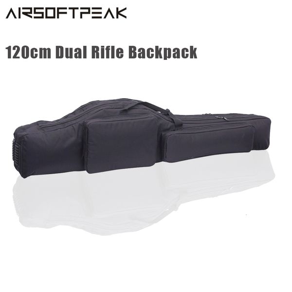 

120cm tactical gun backpack dual rifle bag airsoft waterproof gun holster sun padded case hunting bags backpack