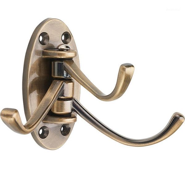 

hooks & rails swivel coat hook folding solid metal heavy duty swing arm triple wall mounted hanger organizer rack for bathroom kitchen1
