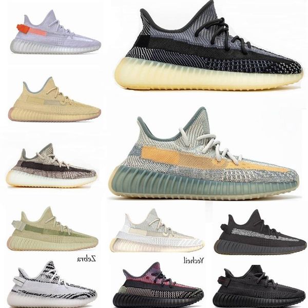 

2020 kanye west static running shoes new israfil cinder desert sage earth tail light zebra womens mens trainers sneakers