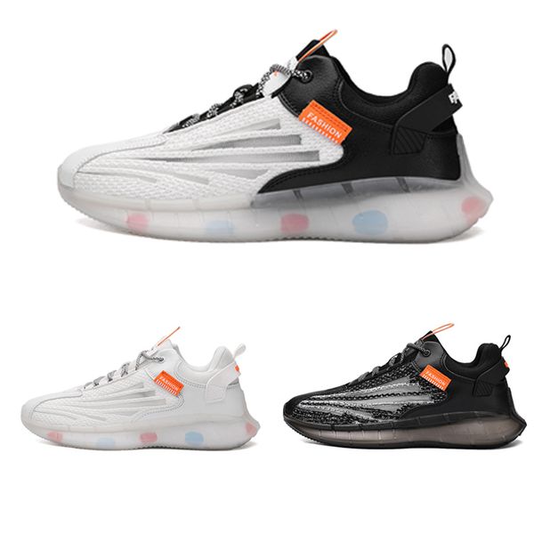 

trend fashion rubber soft bottom men outdoor shoes tripe white black three colors mens walking shoes trainers zapatos chaussures 40-45