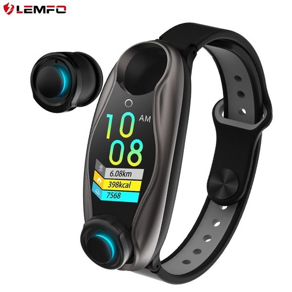 

sports smart watch 2 in 1 bluetooth, wirels wristband, blood prsure control and waterproof