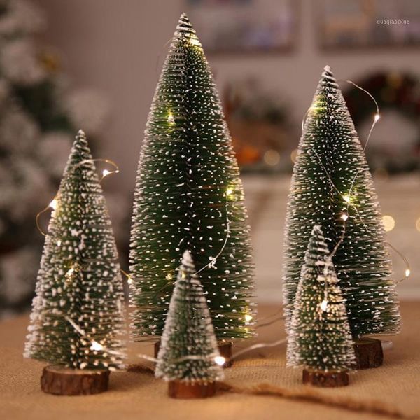 

christmas decorations artificial trees snowy 10-30cm small xmas tree ornament deskfor year decoration1