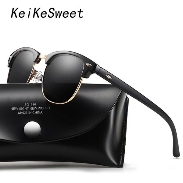 

sunglasses keikesweet hd polarized men women vintage fashion rays sun glasses brand designer lady luxury outdoor driving, White;black